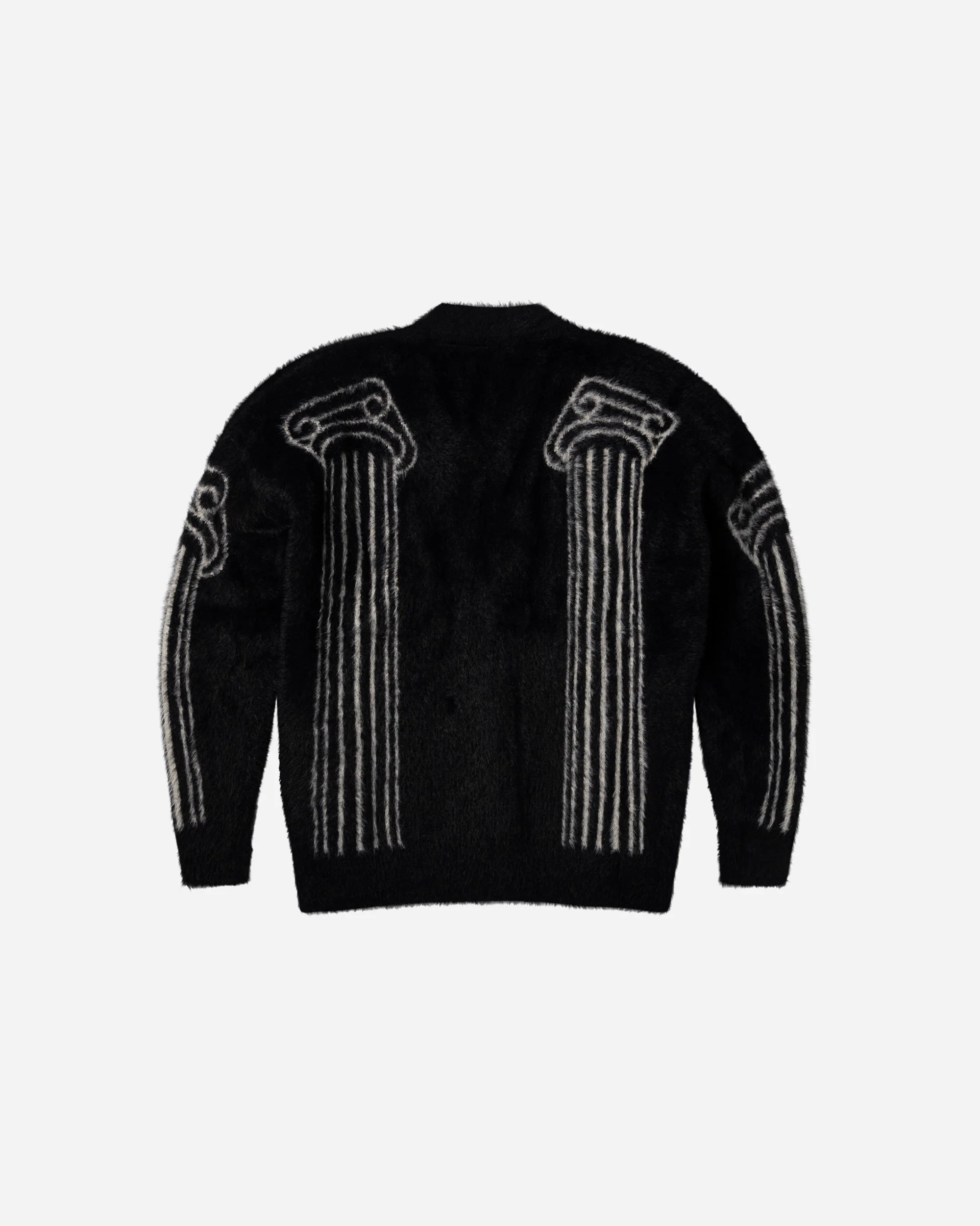 Oversized Chenille Column Knit Cardigan - Image 3