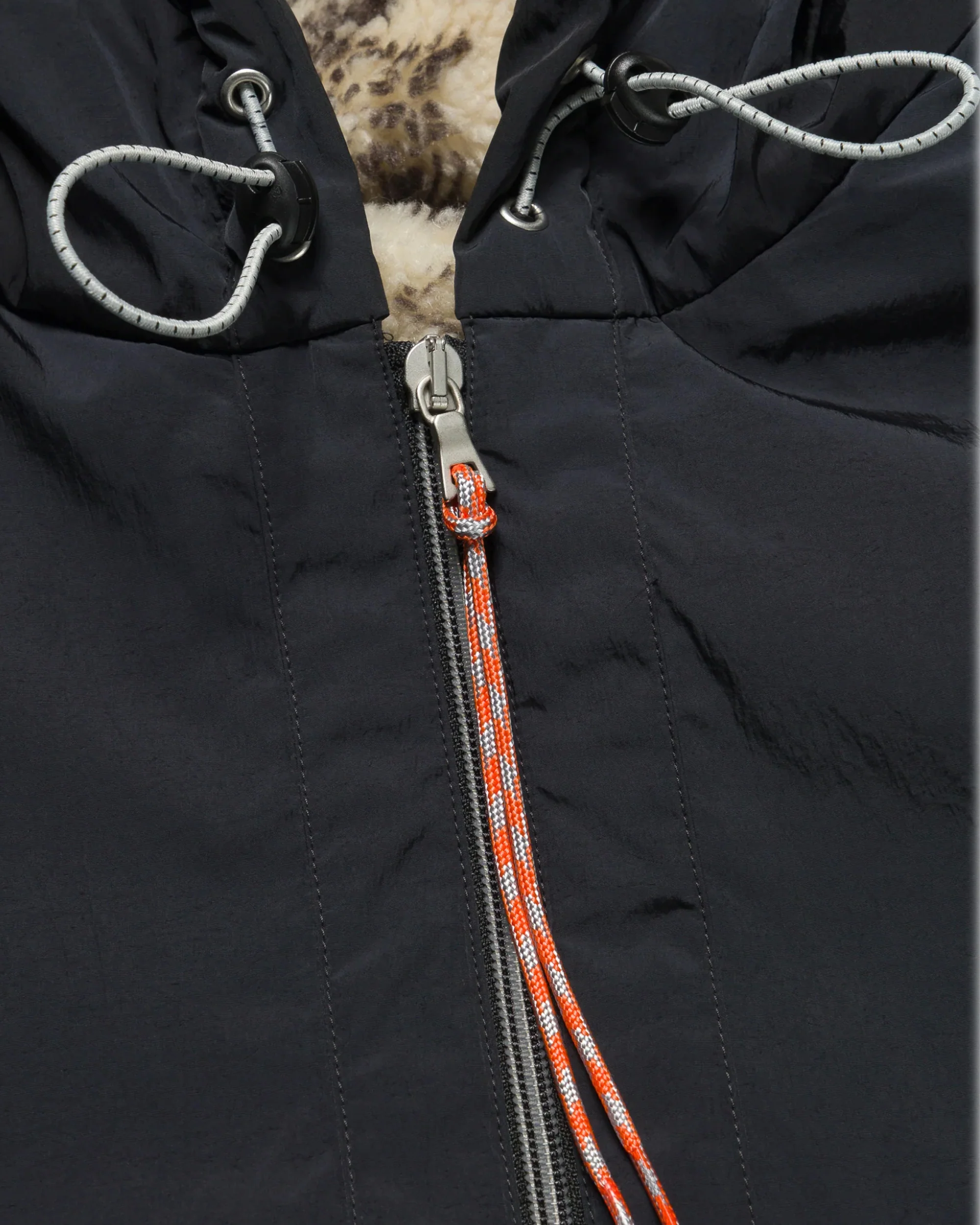 Reversible Nylon and Floral Fleece Parka - Image 4