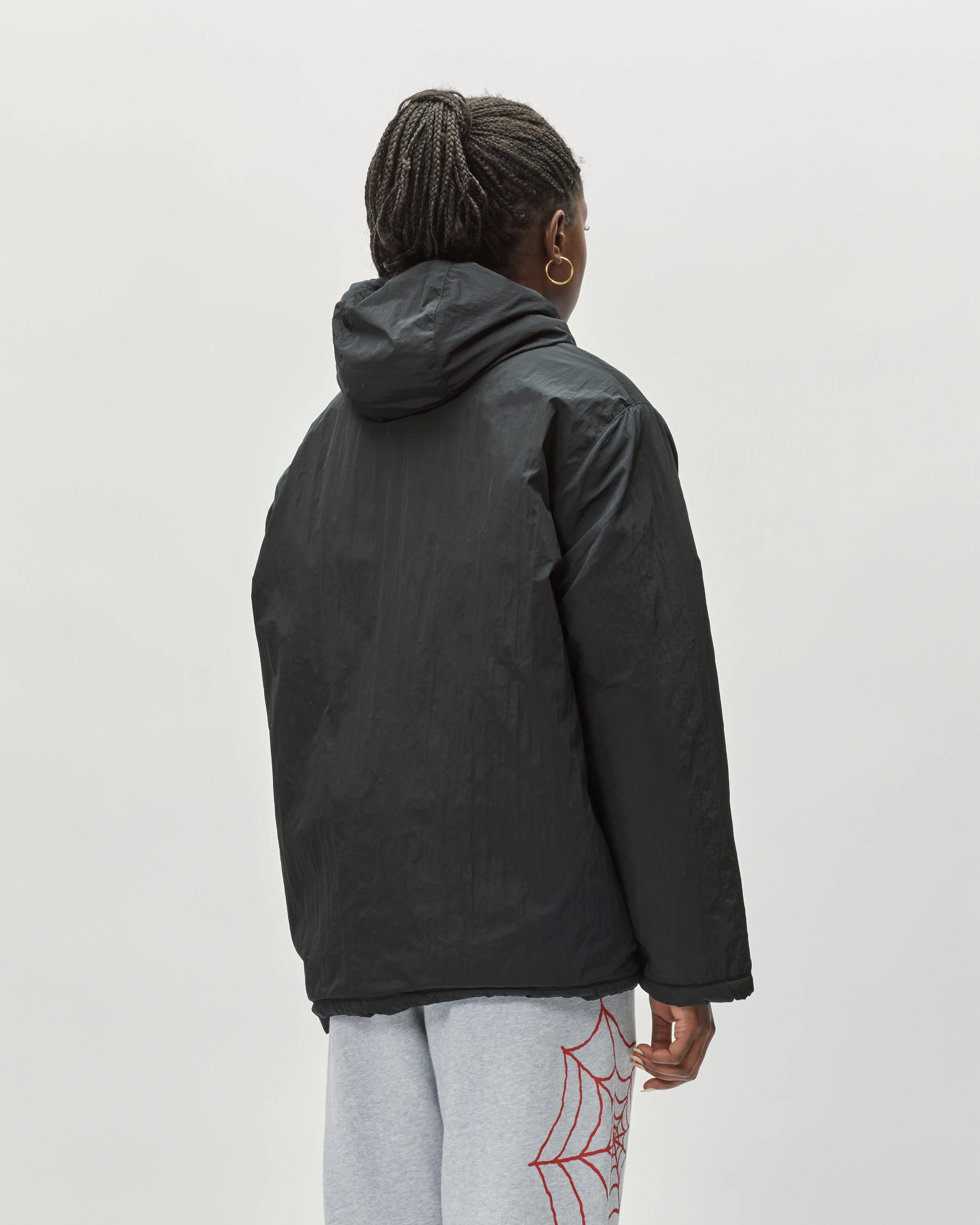 Reversible Nylon and Floral Fleece Parka - Image 7