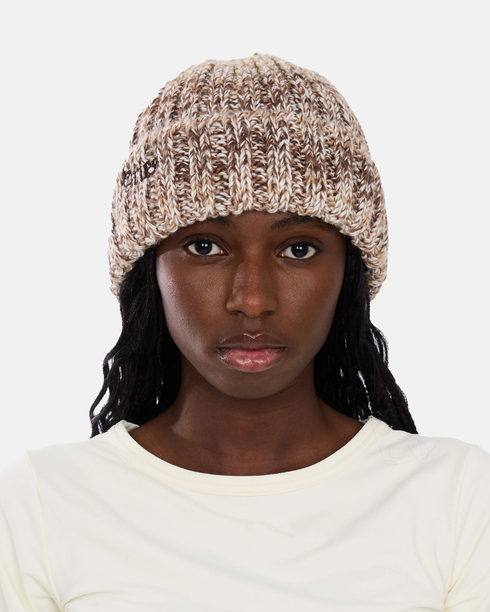 Rib Knit Space Dye Beanie - Image 2