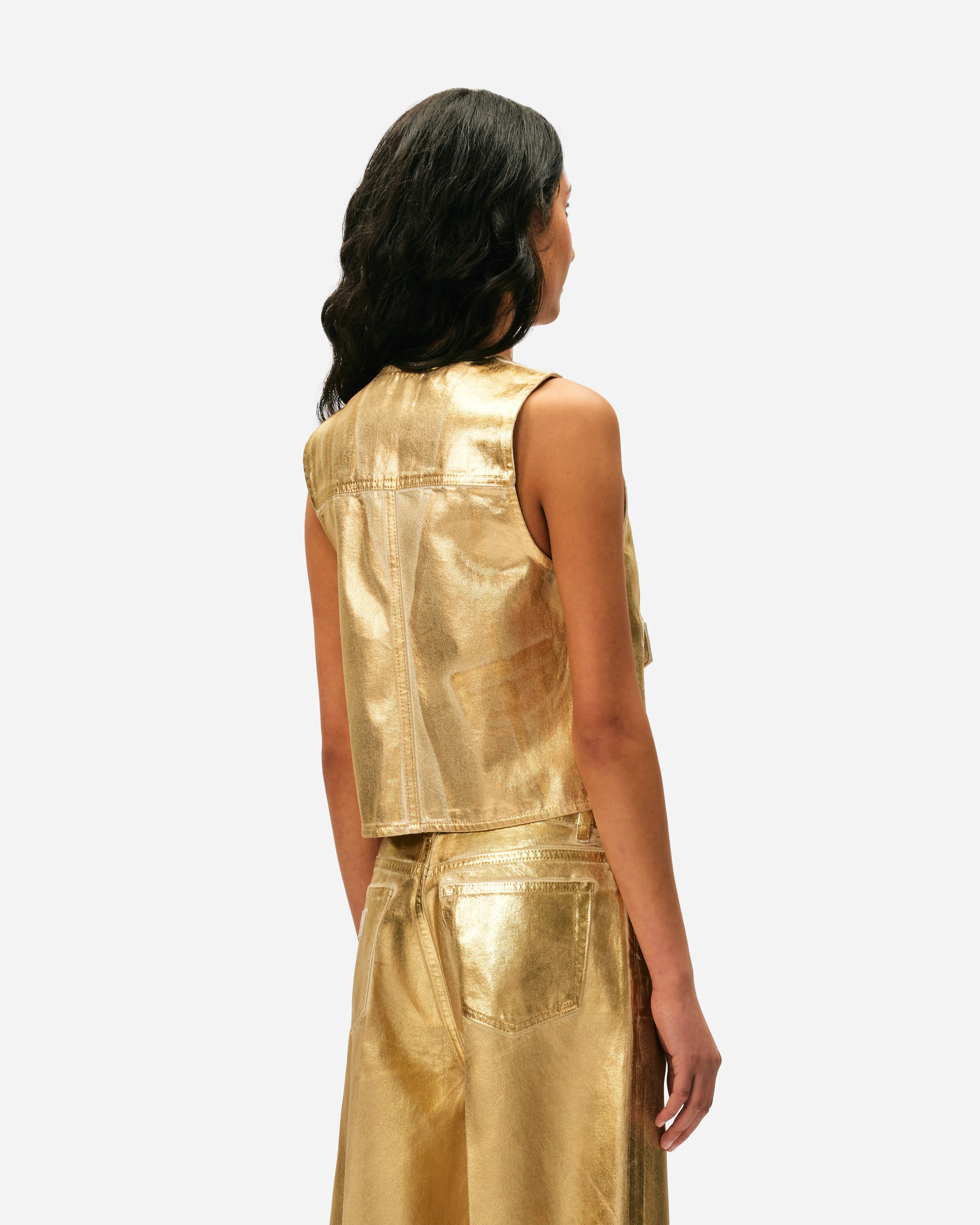 Foil Denim Vest - Image 5