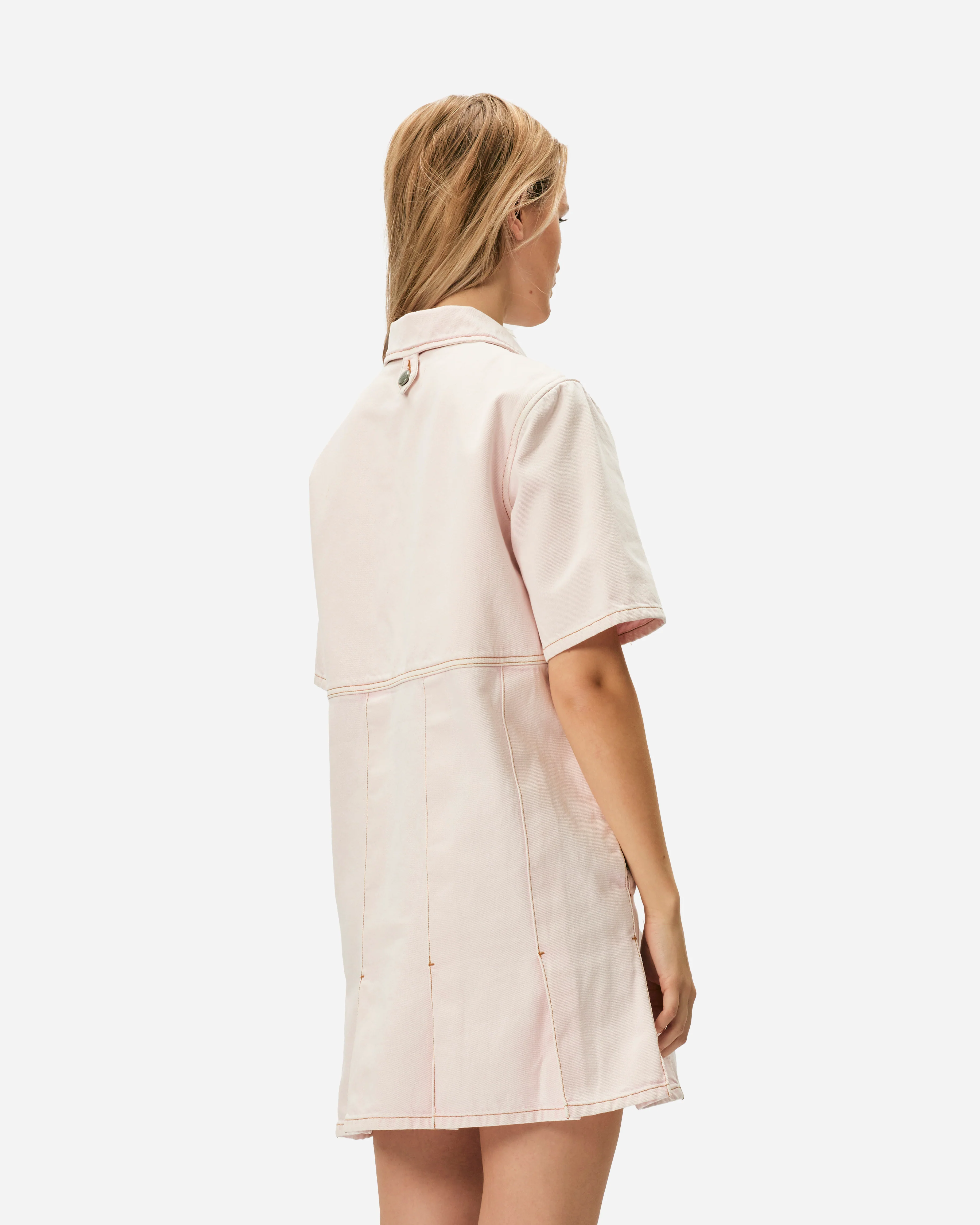 Overdyed Denim Mini Dress - Image 5