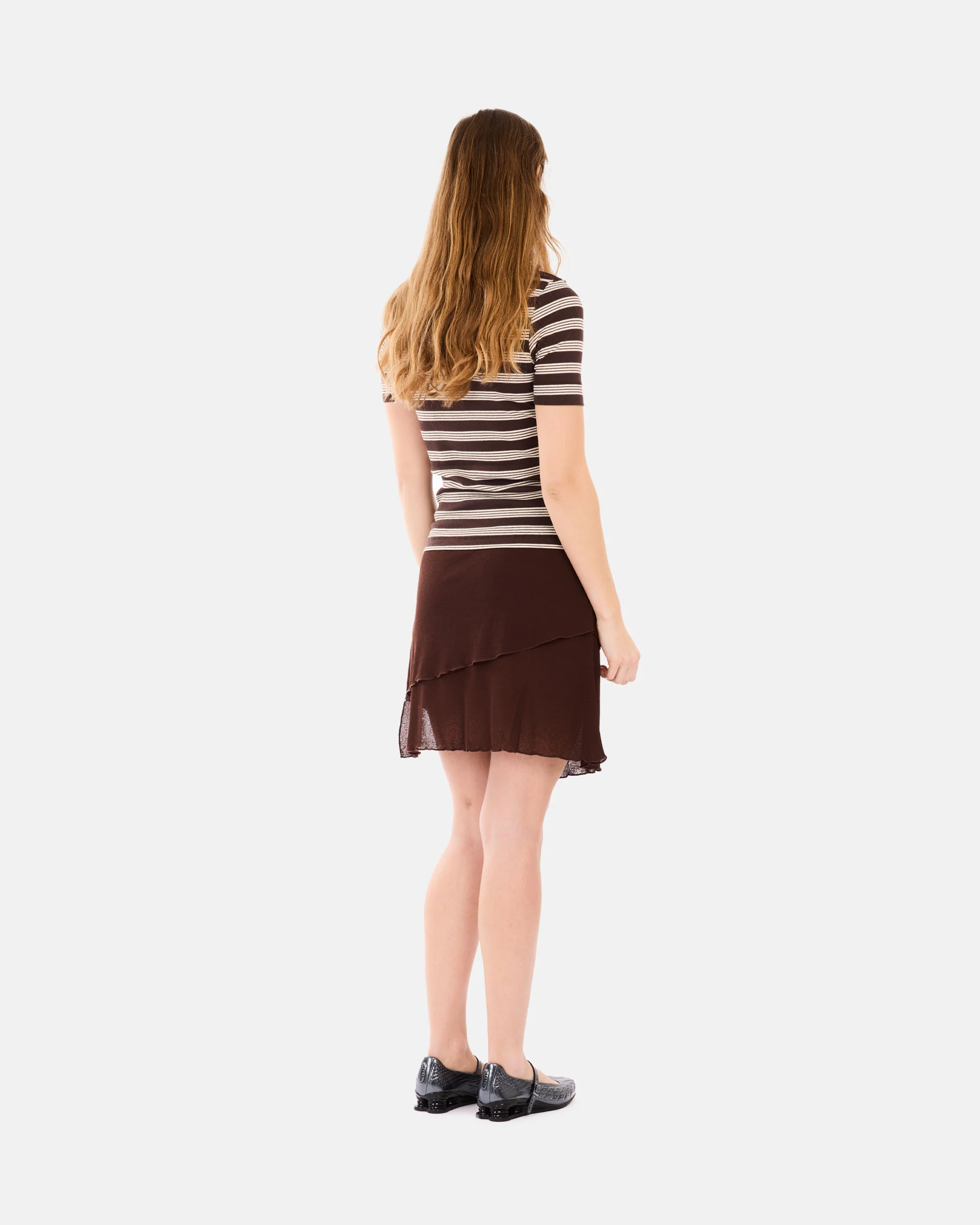 Soft Cotton Rib Short Sleeve T-Shirt Stripe - Image 4