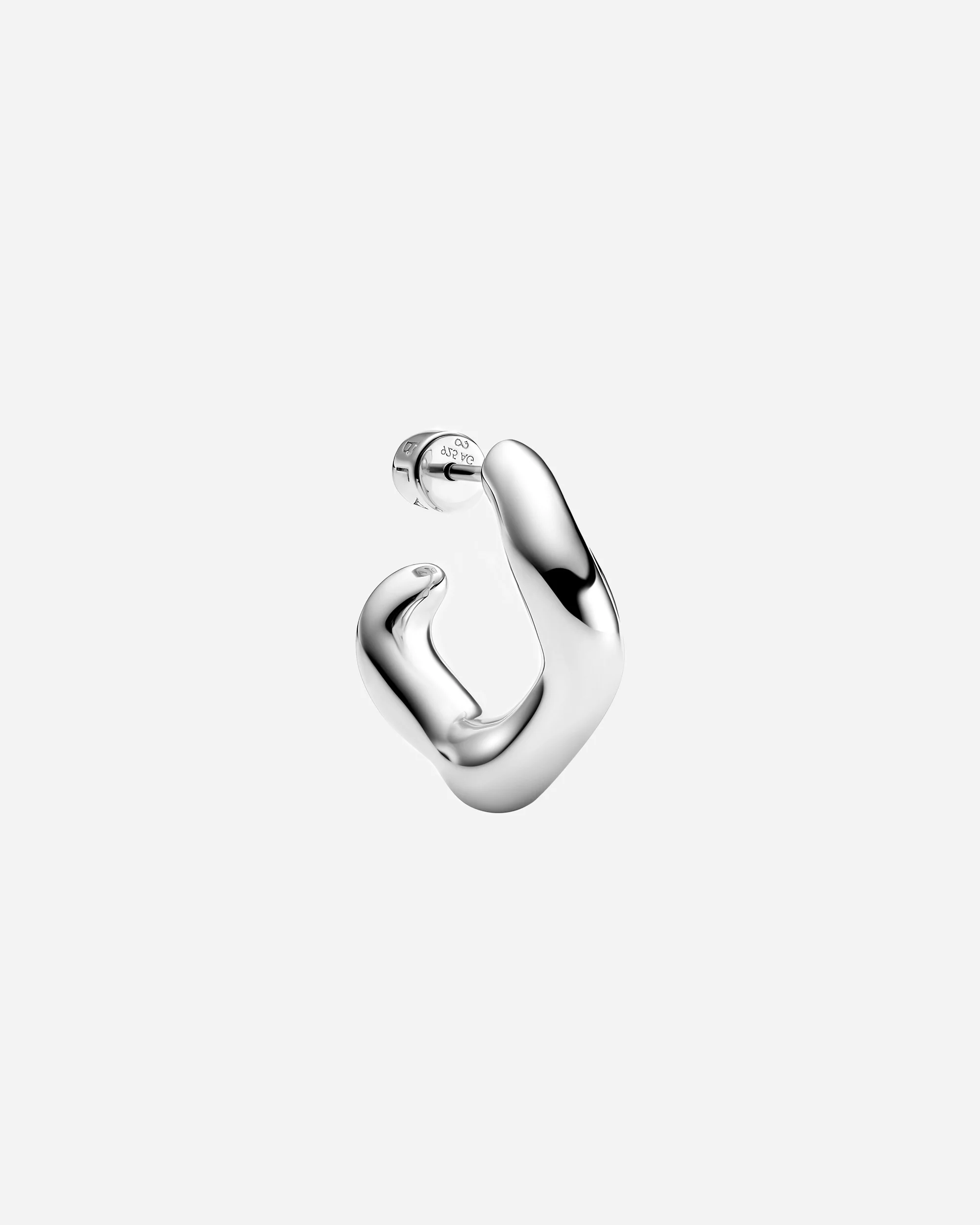 Anil Hoop Large Silver - Left