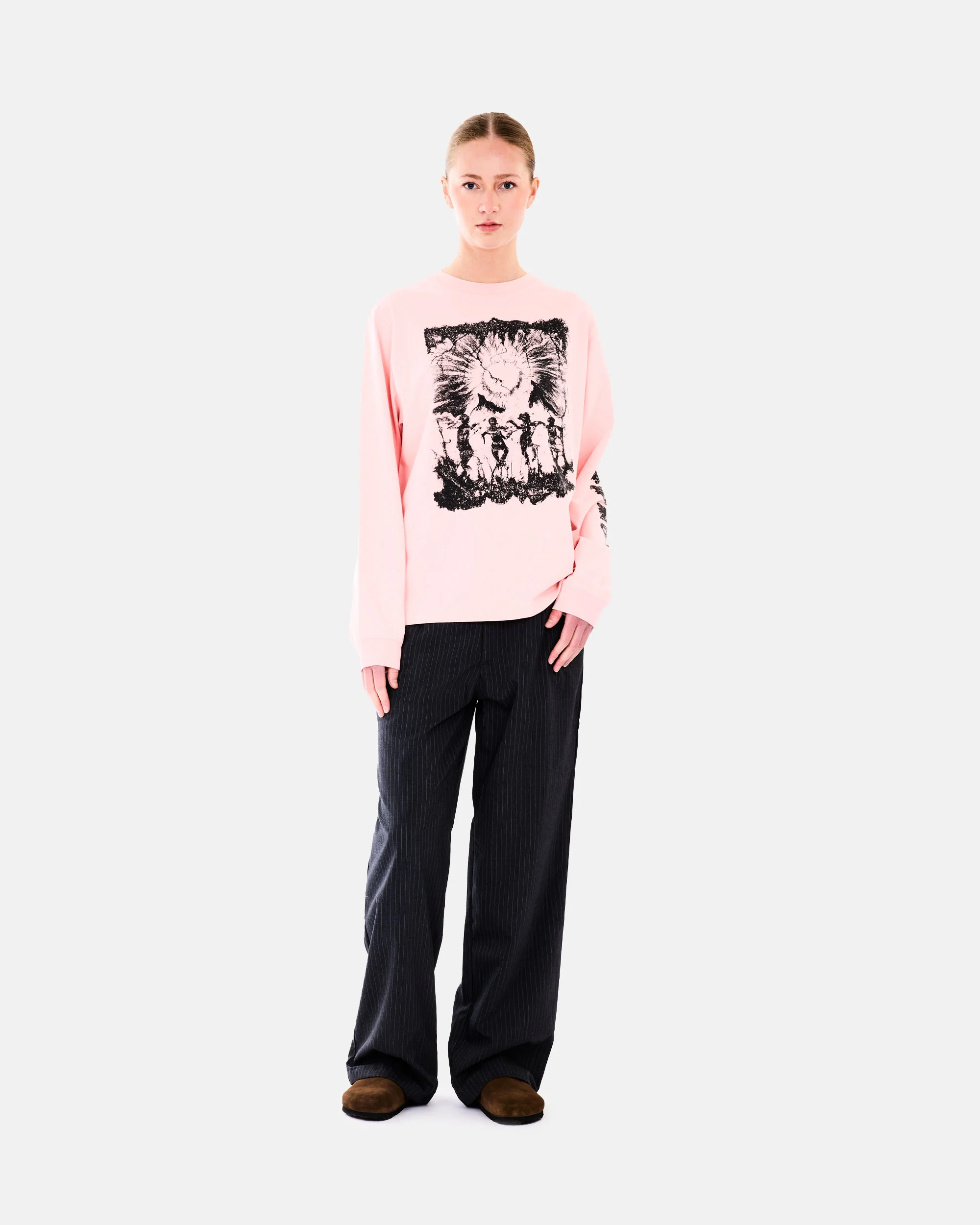 PIN STRIPE SLACKER CHINO PANTS - Image 2