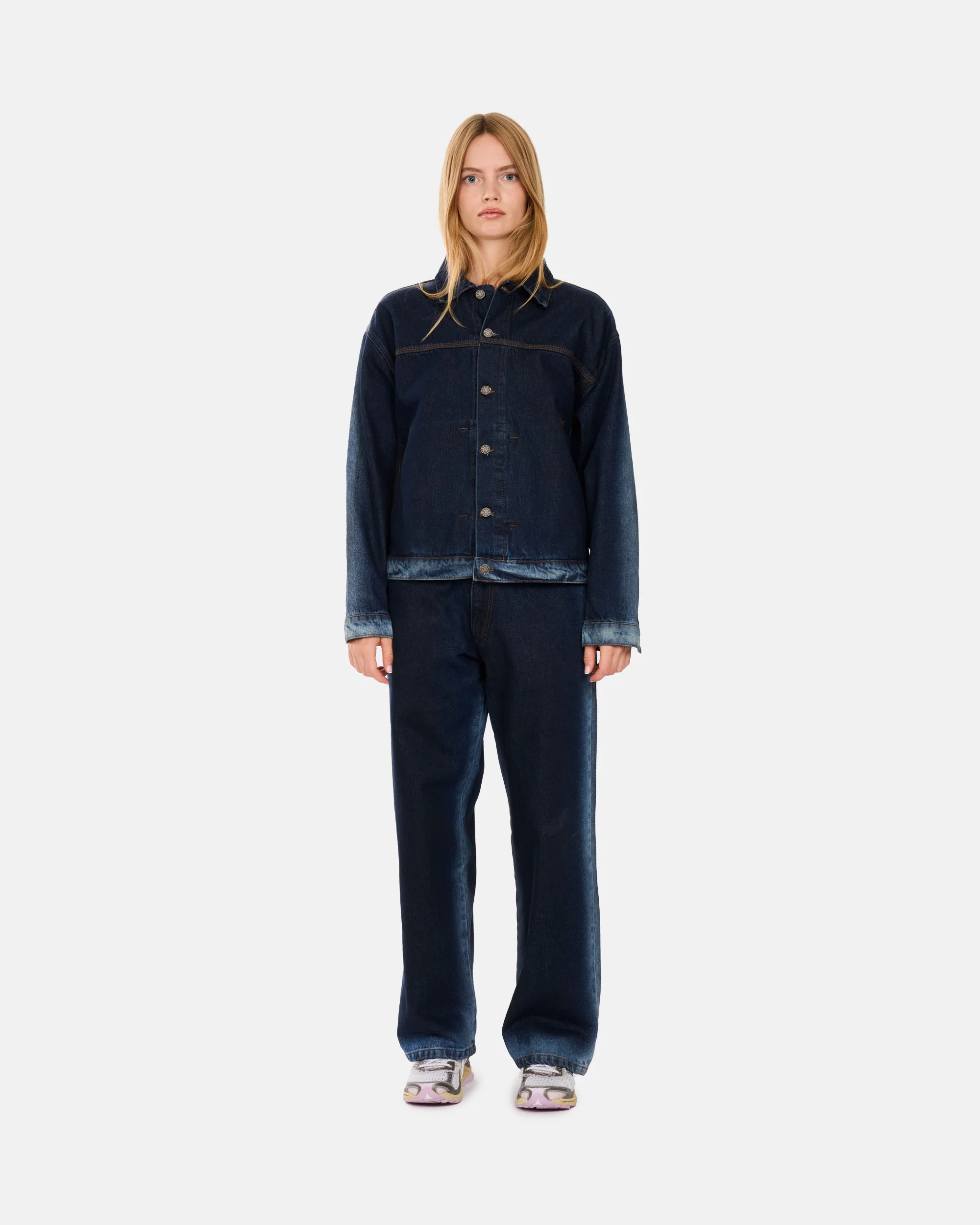 Shadow Wash Baggy Denim Pants - Image 2