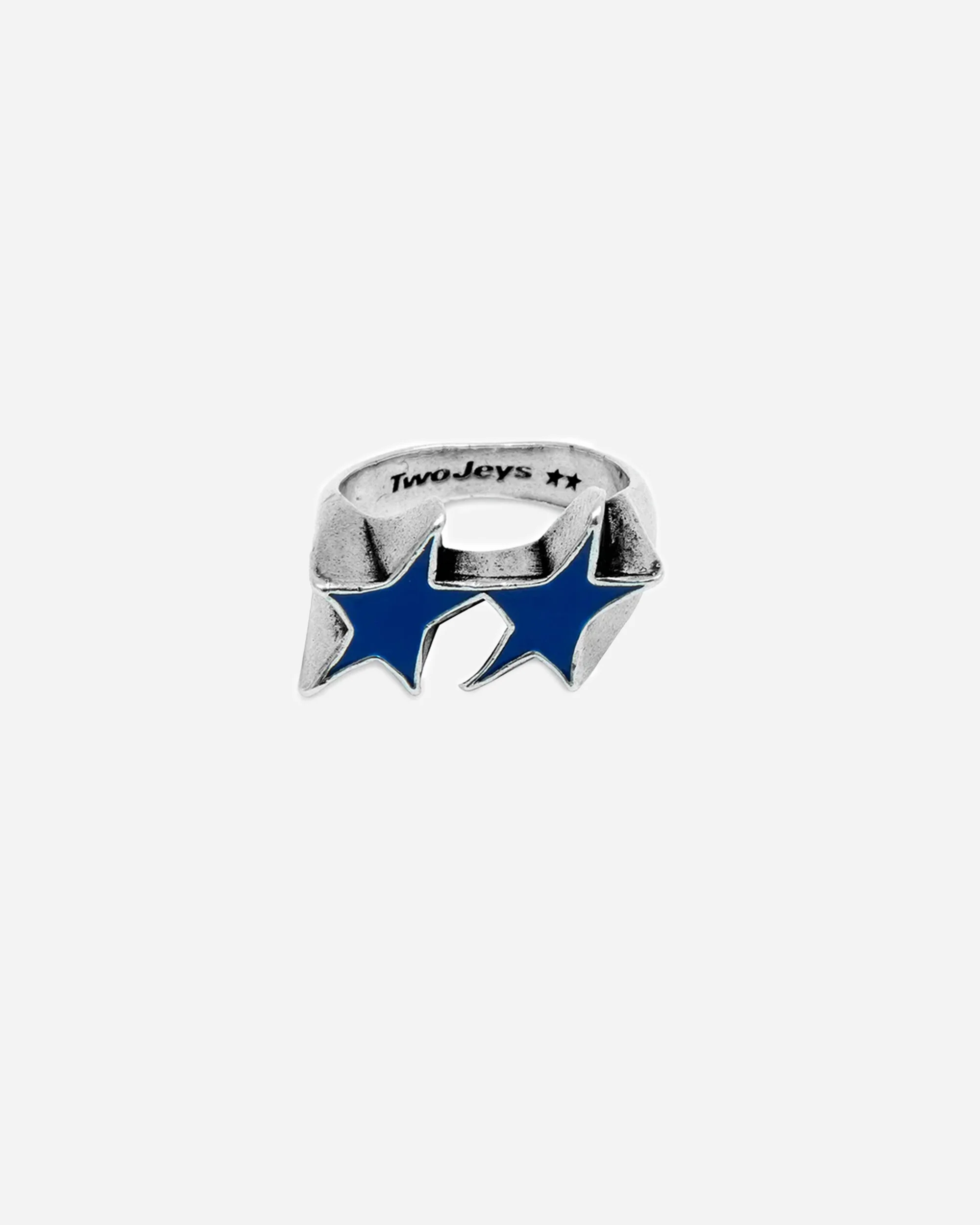 Icon Blue Enameled Single Ring